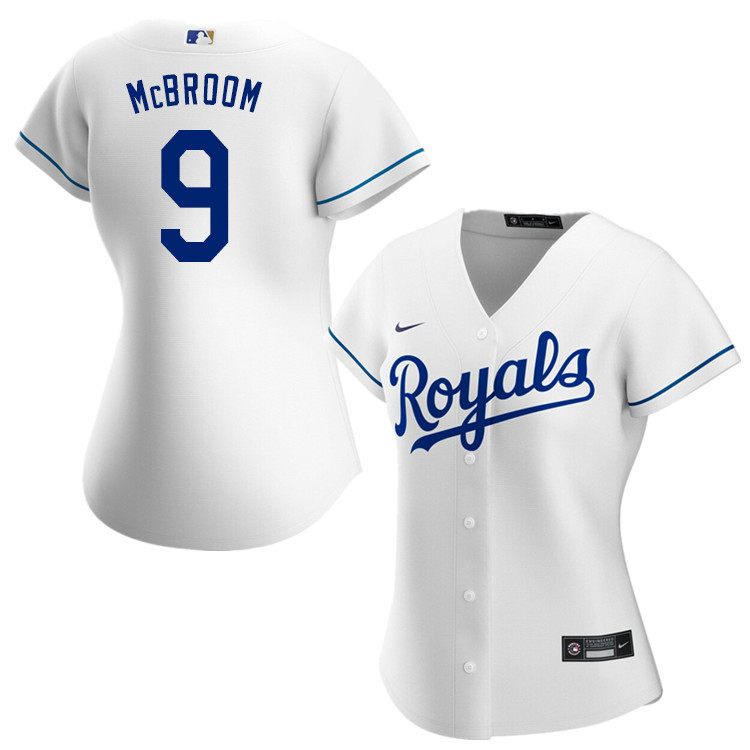 Nike Women #9 Ryan McBroom Kansas City Royals Baseball Jerseys Sale-White